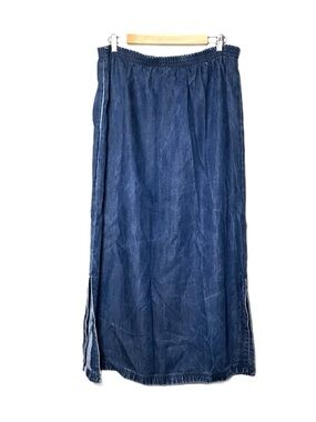 Nordstrom Denim Pull On Midi Skirt